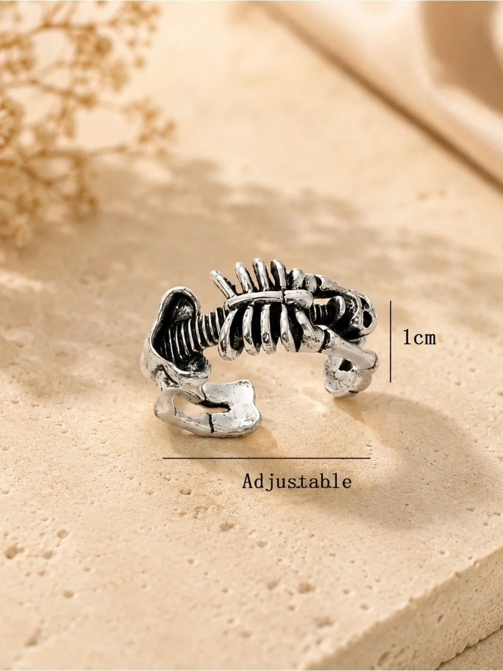 Silver Skeleton Ring - Women's Fashion Gothic Y2K Jewelry